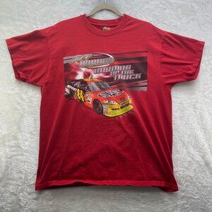 Vintage Jeff Gordon Graphic Tee Mens XL y2k Short Sleeve Nascar Shirt Red